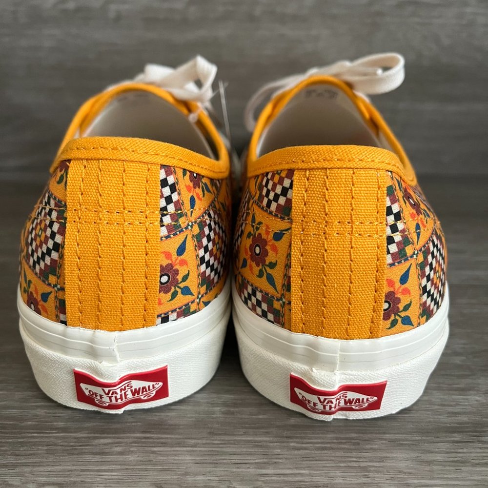 Vans Authentic 44 Dx Anaheim Factory Tile Check Yellow Size 10.5 Men's NWOB - Picture 5 of 8